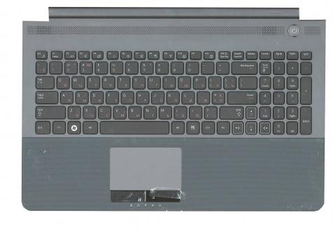 Клавиатура для ноутбука Samsung (RC520) Black, с топ панелью (Gray), RU - фото 2