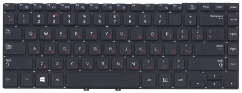 Клавиатура для ноутбука Samsung Series (3 14.0&quot;, NP350V4X, NP355V4X) Black, (No Frame), RU - фото 2