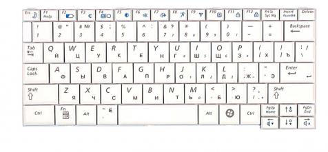 Клавиатура для ноутбука Samsung (Q210, Q208) White, RU - фото 2