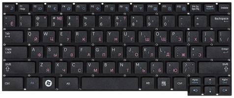 Клавиатура для ноутбука Samsung (X128, X130, SF210) Black, (No Frame), RU - фото 2