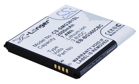 Аккумуляторная батарея для смартфона Samsung CS-SMG361SL Galaxy J2 SM-J200F 3.8V White 2000mAh 7.60Wh