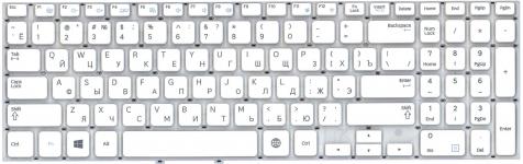 Клавиатура для ноутбука Samsung (355V5C, 350V5C, NP355V5C, NP355V5C-A01) White, (No Frame), RU - фото 2