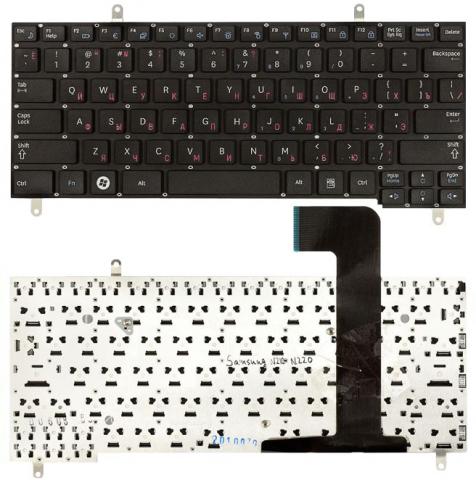Клавиатура для ноутбука Samsung (N210, N220) с подсветкой (Light), Black, (No Frame), RU