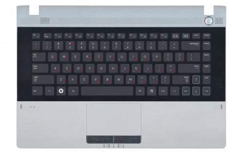 Клавиатура для ноутбука Samsung (RC410, RV411, RV412, RV415, RV420) Black, с топ панелью (Gray), RU - фото 2