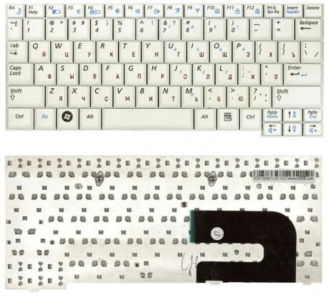 Клавиатура для ноутбука Samsung (NC10, N110, N130) White, RU
