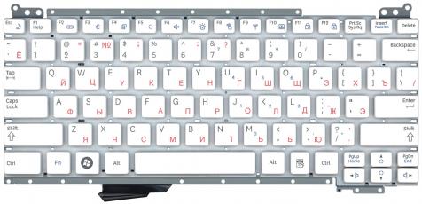 Клавиатура для ноутбука Samsung (NC110) White, (No Frame), RU - фото 2