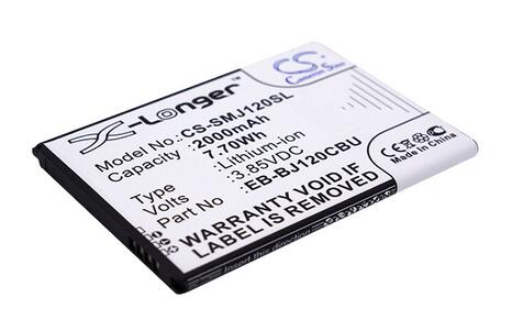 Аккумуляторная батарея для смартфона Samsung CS-SMJ120SL Galaxy J1 SM-J120F 3.85V White 2000mAh 7.70Wh