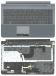 Клавиатура для ноутбука Samsung (RC520) Black, с топ панелью (Gray), RU