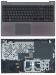 Клавиатура для ноутбука Samsung (NP670Z5E-X01) Black, (Black Frame), (Gray TopCase), RU