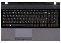 Купить Клавиатура для ноутбука Samsung (300E5A) Black, с топ панелью (Gray), RU
