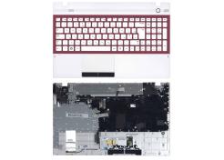 Купить Клавиатура для ноутбука Samsung (300V5A) White, (White TopCase), (Red Frame), RU